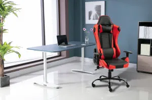 Gaming Chair Office Computer Seating Racing PU Ergonomic Chair Rolling Swivel Adjustable Massage Racer Recliner