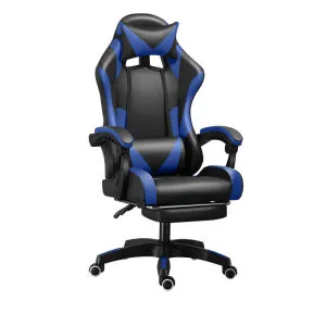 Gaming Chair Office Computer Seating Racing PU Ergonomic Chair Rolling Swivel Adjustable Massage Racer Recliner
