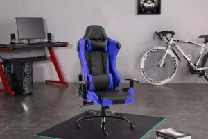 Gaming Chair Office Computer Seating Racing PU Ergonomic Chair Rolling Swivel Adjustable Massage Racer Recliner