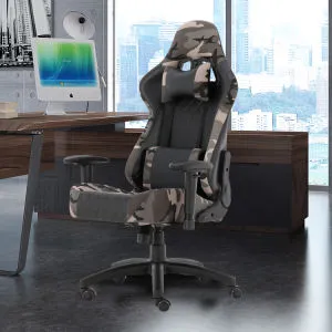 Gaming Chair Office Computer Seating Racing PU Ergonomic Chair Rolling Swivel Adjustable Massage Racer Recliner