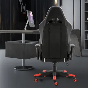 Gaming Chair Office Computer Seating Racing PU Ergonomic Chair Rolling Swivel Adjustable Massage Racer Recliner