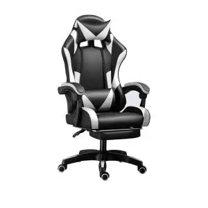 Gaming Chair Office Computer Seating Racing PU Ergonomic Chair Rolling Swivel Adjustable Massage Racer Recliner
