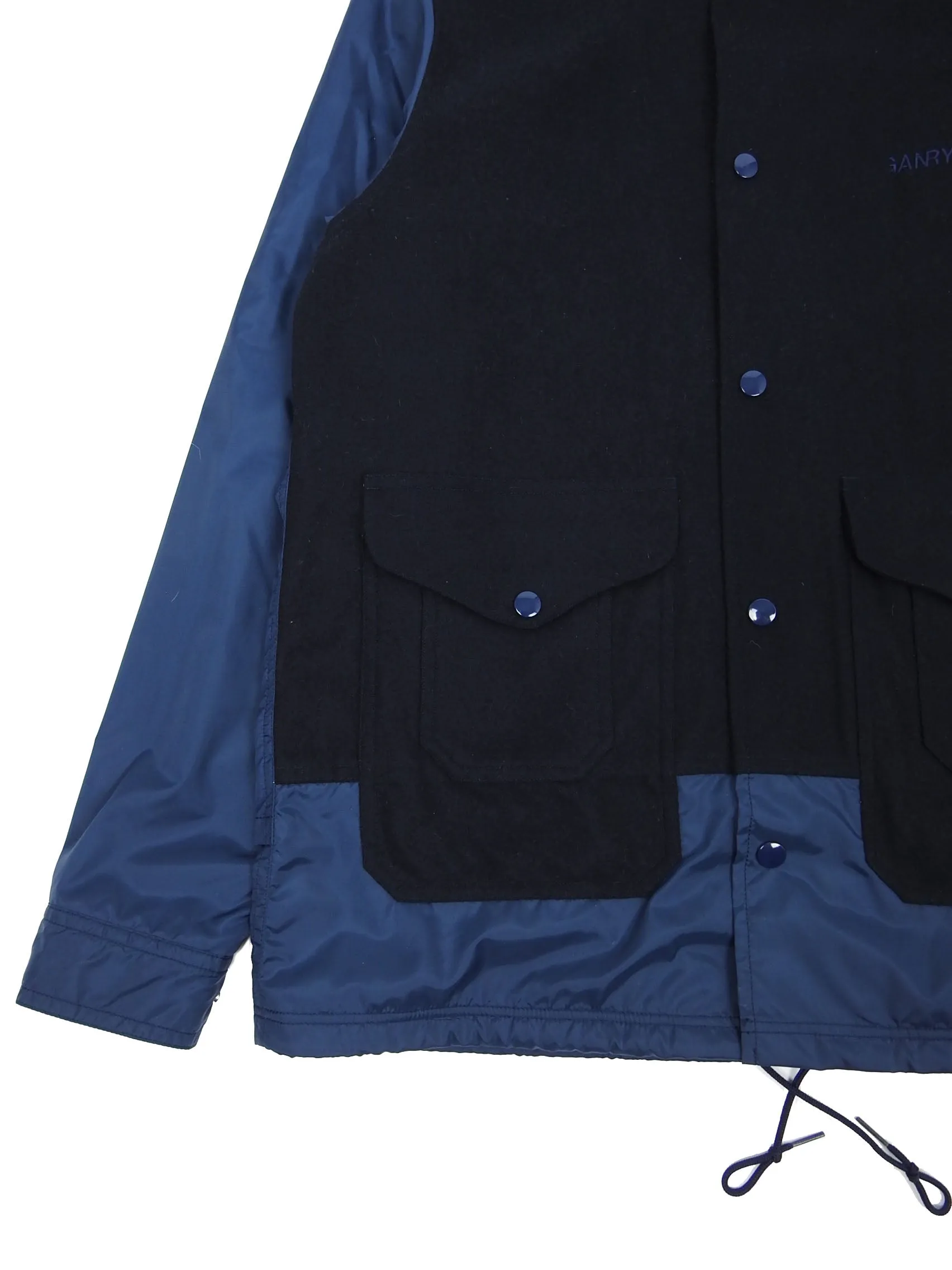 Ganryu Navy Nylon/Wool Coach Jacket Size Large