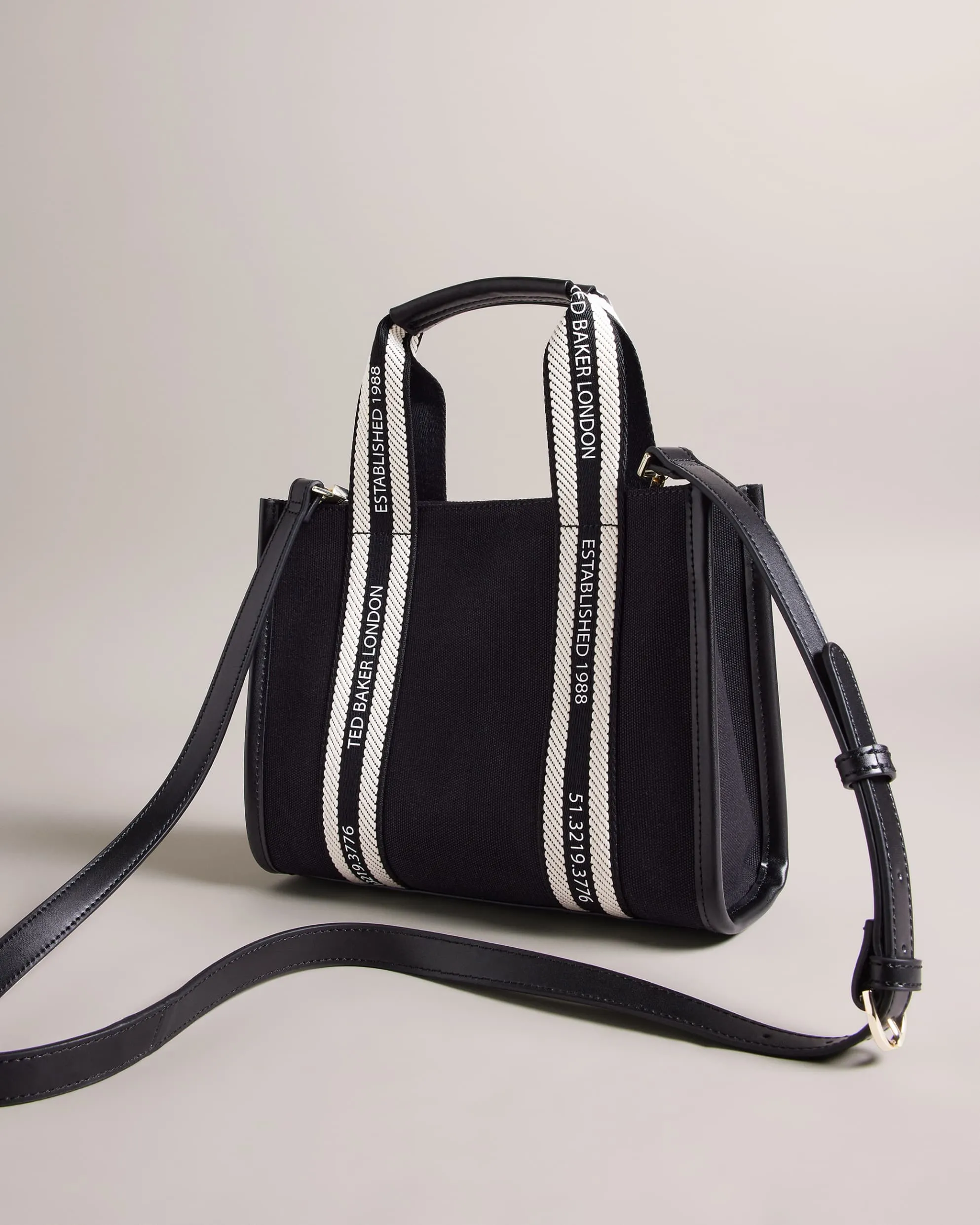Georjea Branded Webbing Canvas Small Tote