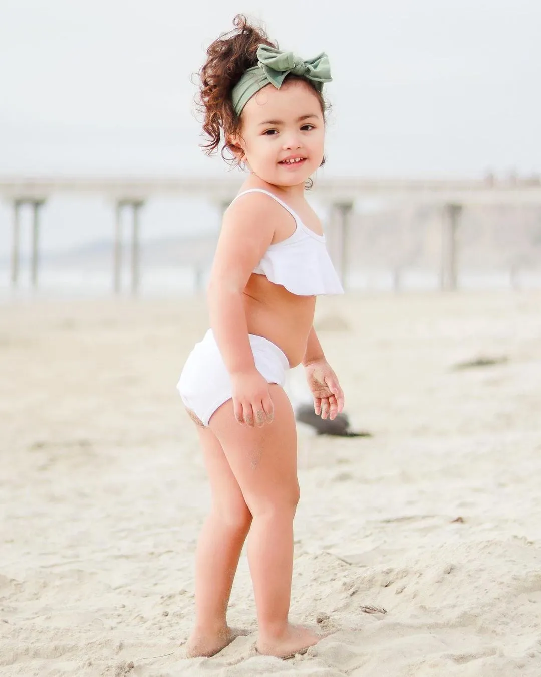 Girls UPF 50  Lined High-Waisted Swim Briefs | Navy