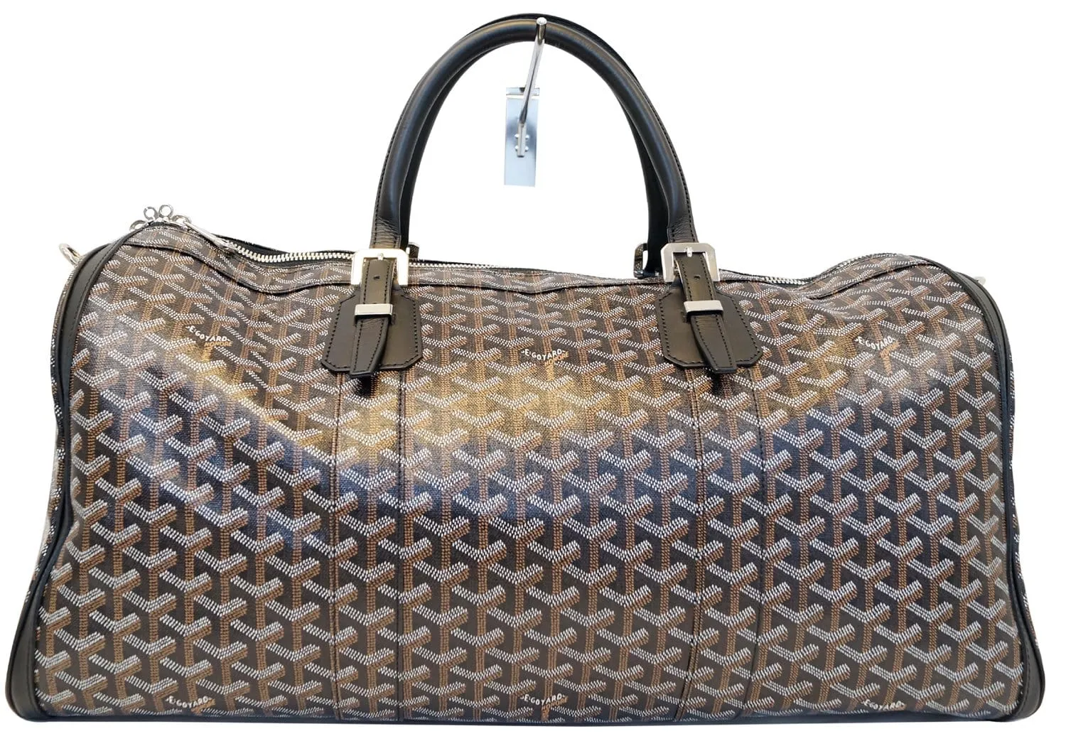 GOYARD Black Canvas Chevron Croisiere 50 Travel Bag