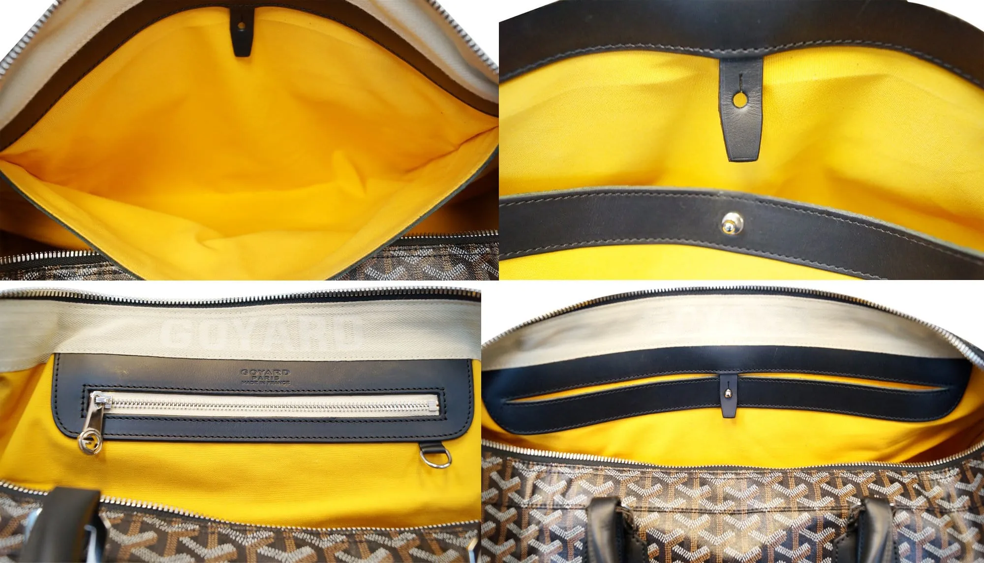 GOYARD Black Canvas Chevron Croisiere 50 Travel Bag