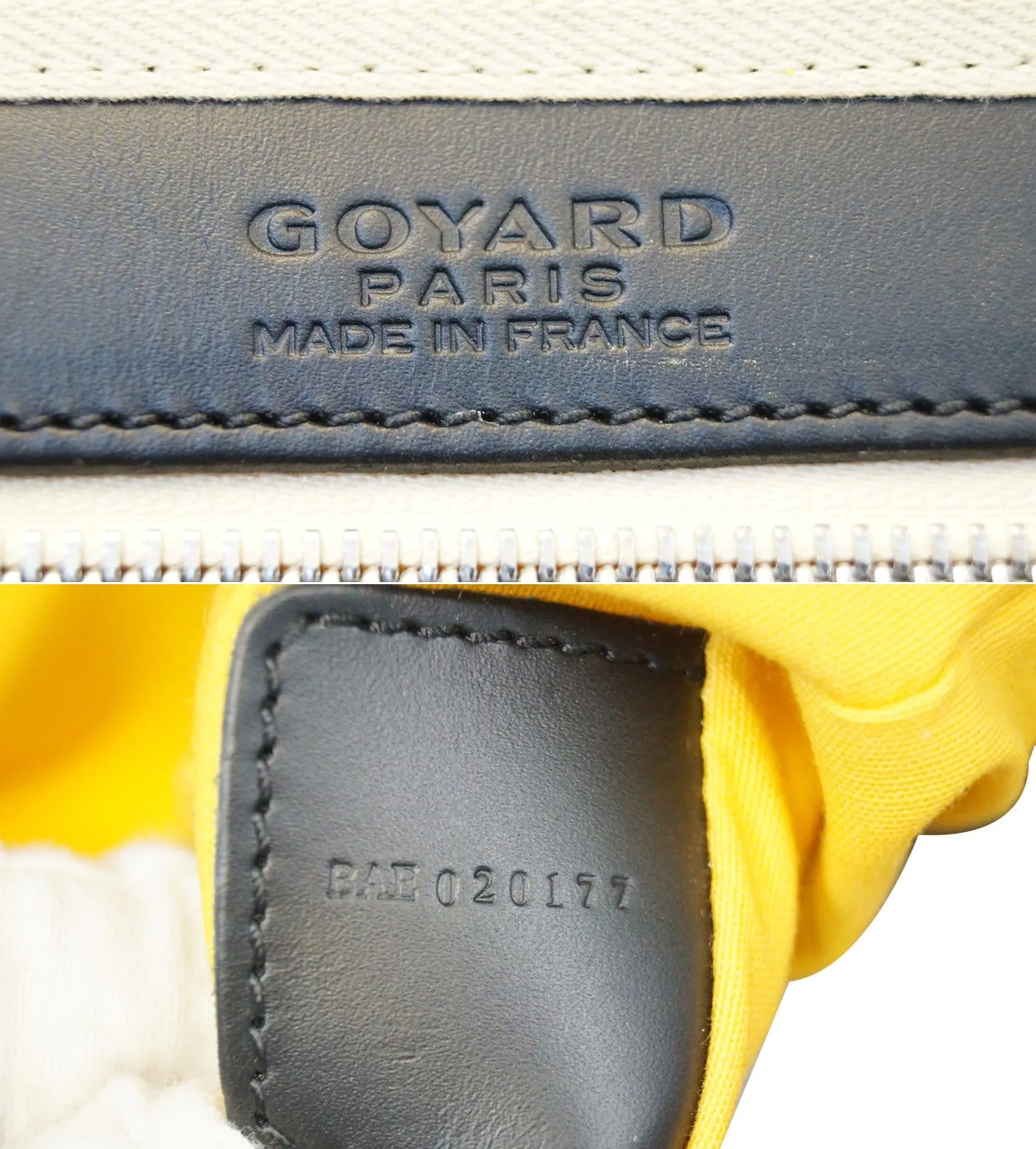 GOYARD Black Canvas Chevron Croisiere 50 Travel Bag