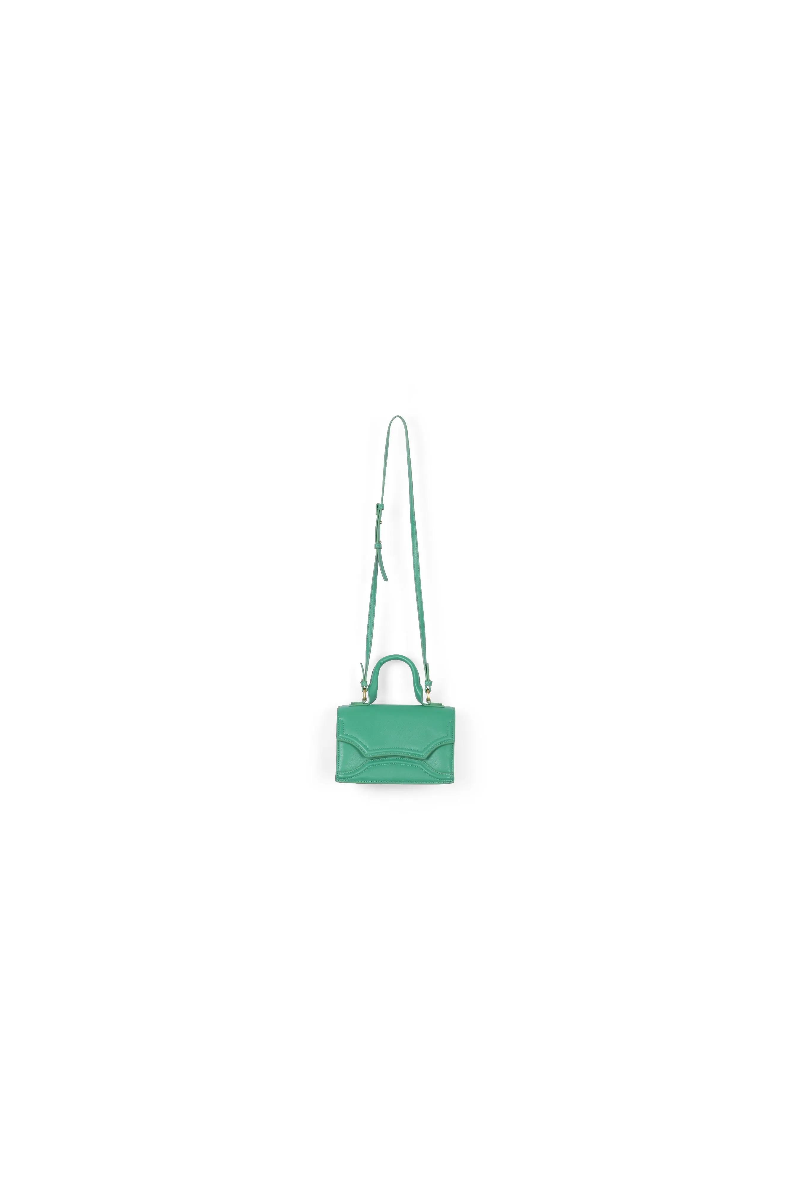 Green faux leather mini bag