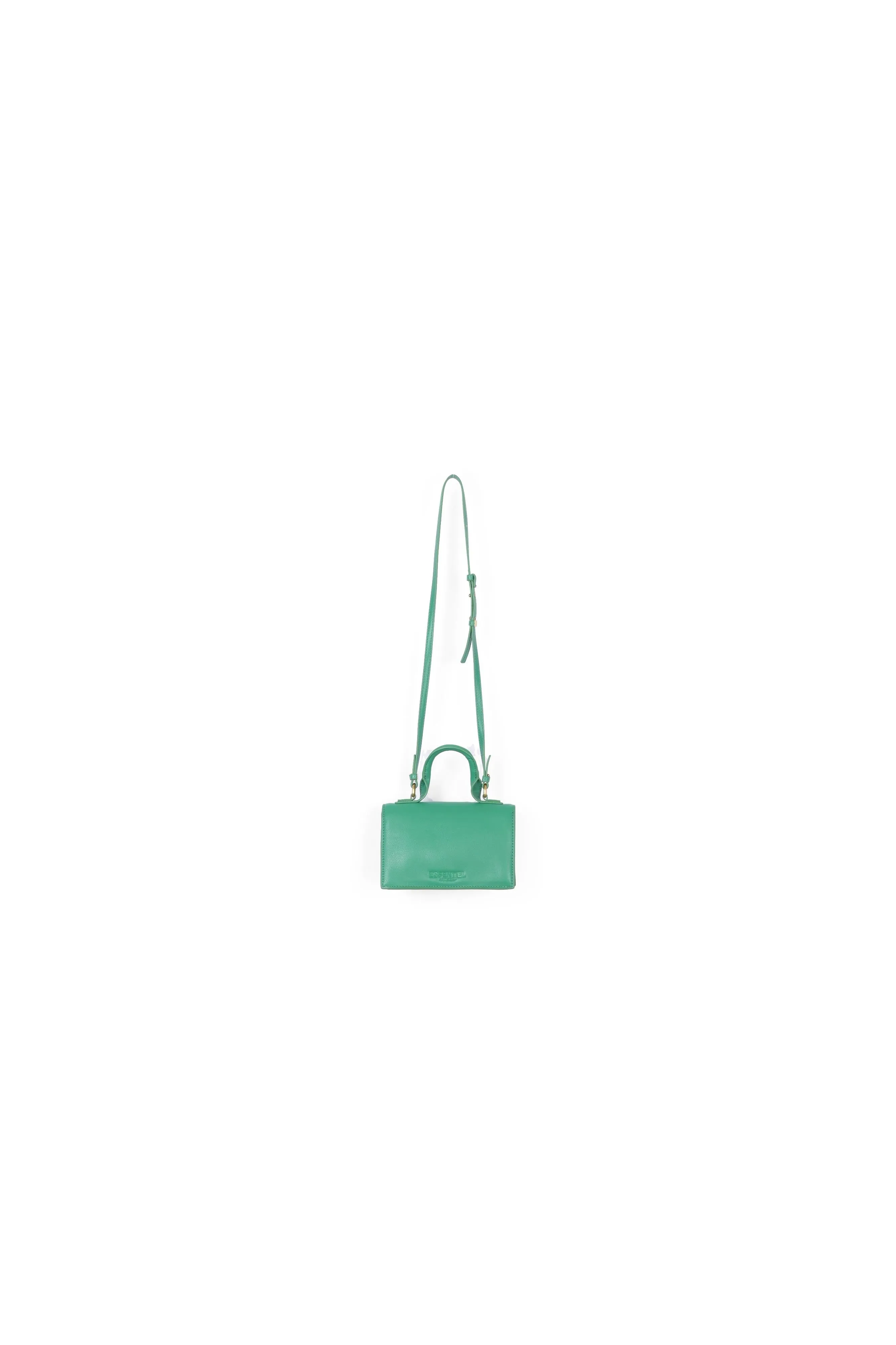 Green faux leather mini bag
