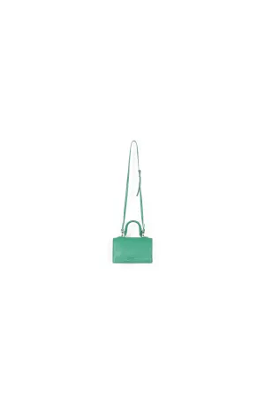 Green faux leather mini bag