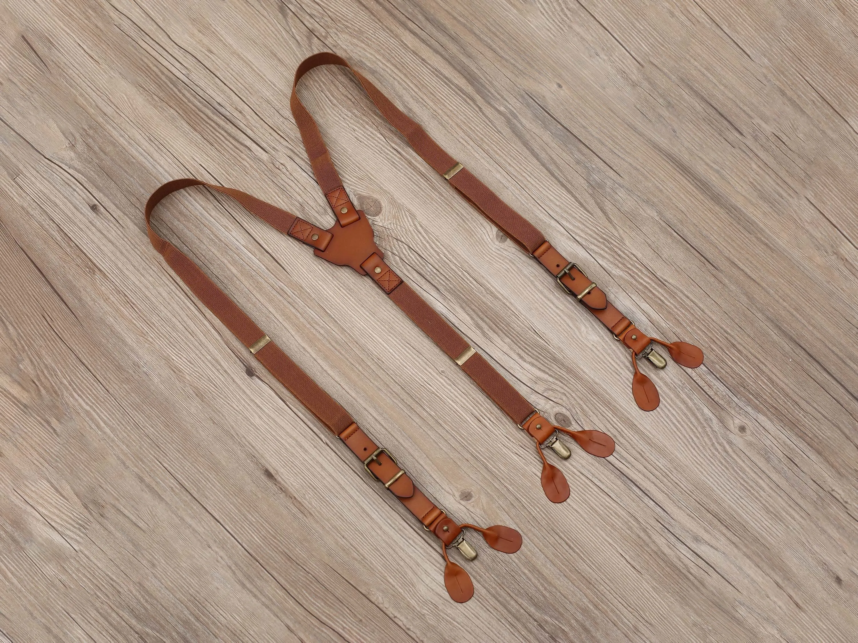 Groomsmen Gifts Personalized Natural Leather Suspenders Groomsmen Suspenders Wedding Suspenders Best Man Gift