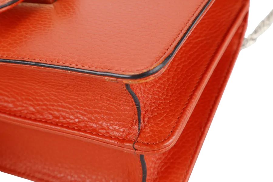 GUCCI 510304.204991 INTERLOCKING GG BAG ORANGE LEATHER GOLD HARDWARE WITH DUST COVER
