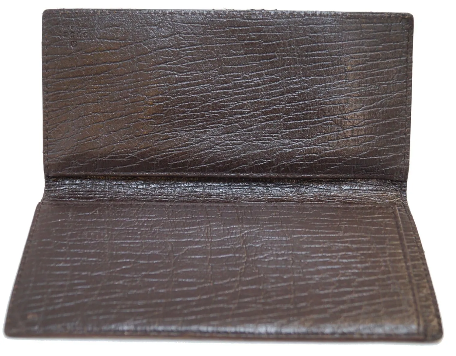 GUCCI Brown GG Canvas Checkbook Cover 162358