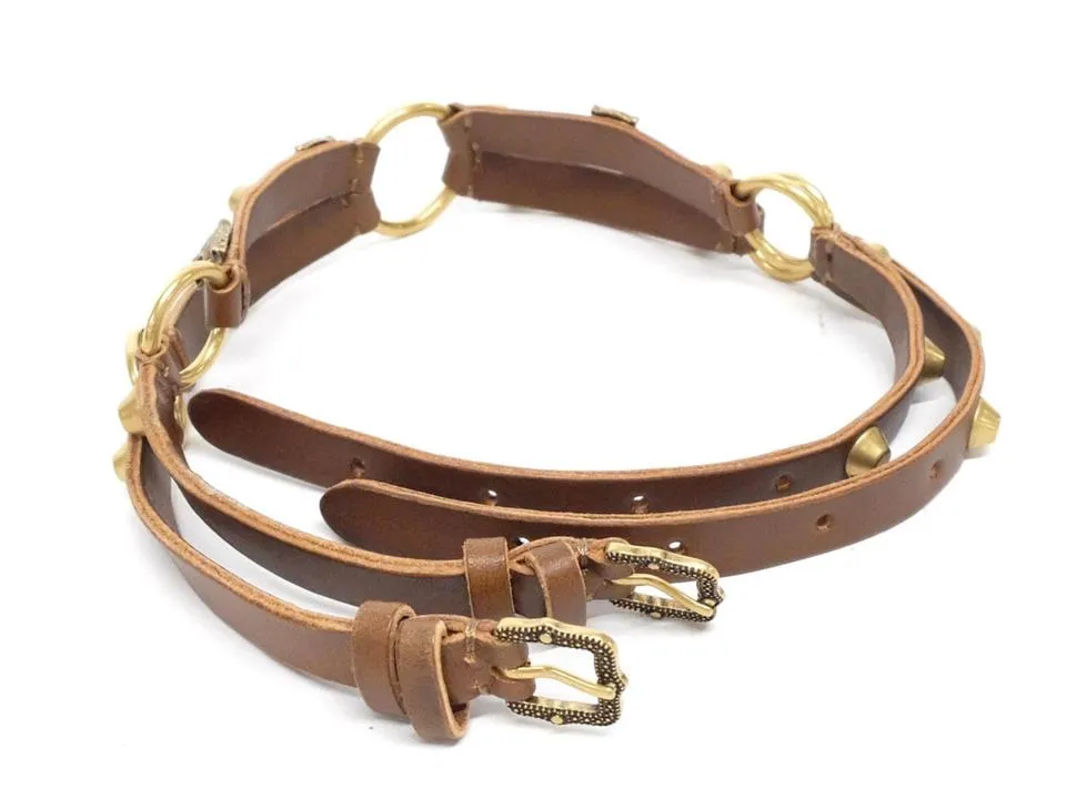 Gucci Brown x Gold Tiger Feline Head Choker 240252