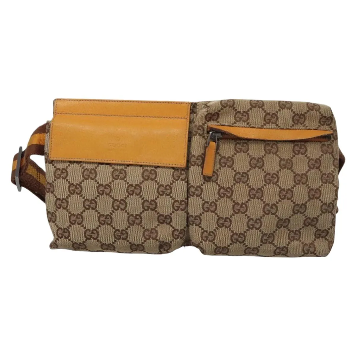 GUCCI canvas tan waist bumbag