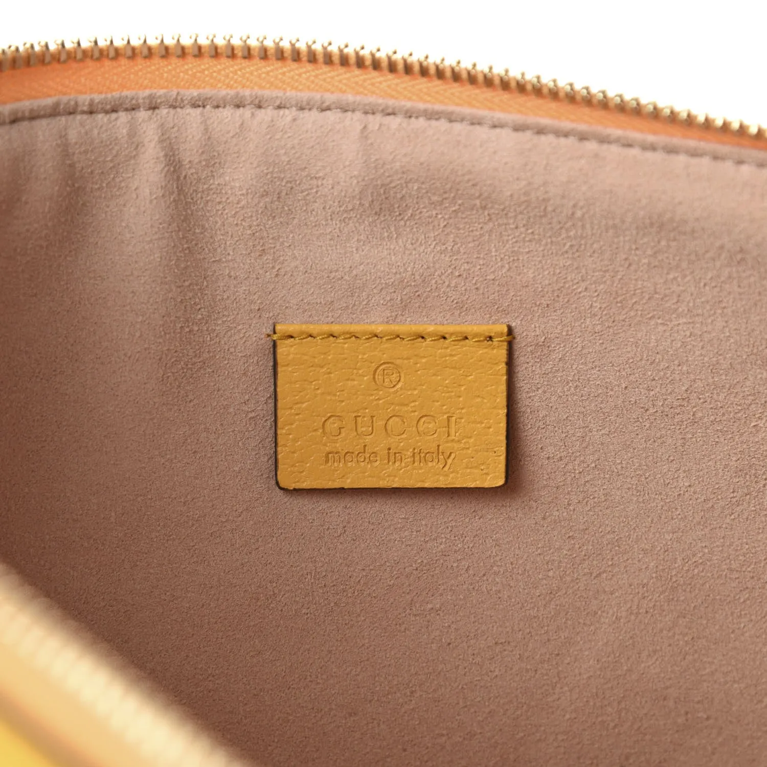 Gucci GG Supreme Flora Ophidia Medium Clutch Yellow