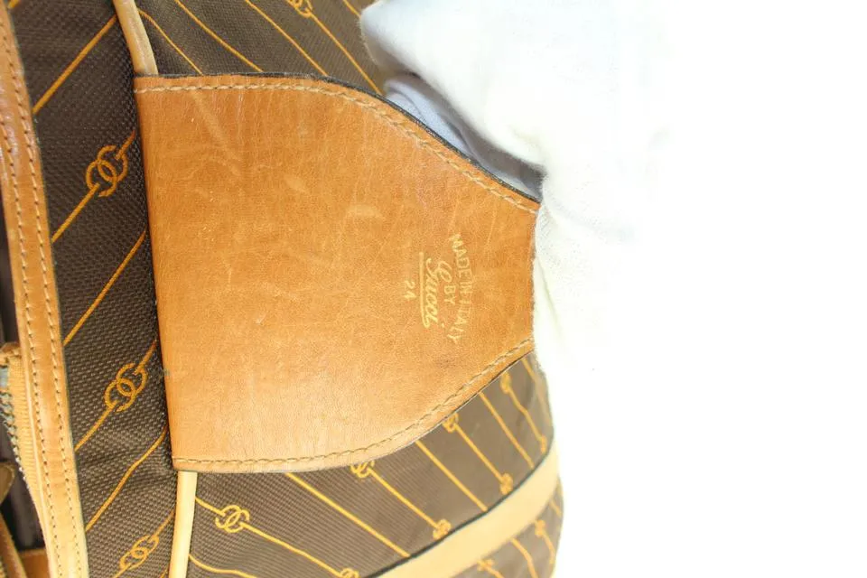 Gucci Rare Large Monogram Vintage Suitcase Luggage 24ggs721