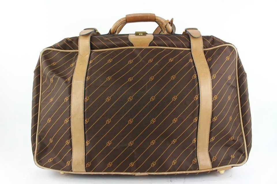 Gucci Rare Large Monogram Vintage Suitcase Luggage 24ggs721