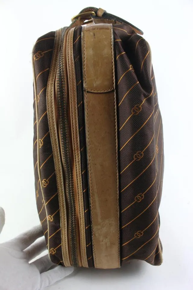 Gucci Rare Large Monogram Vintage Suitcase Luggage 24ggs721