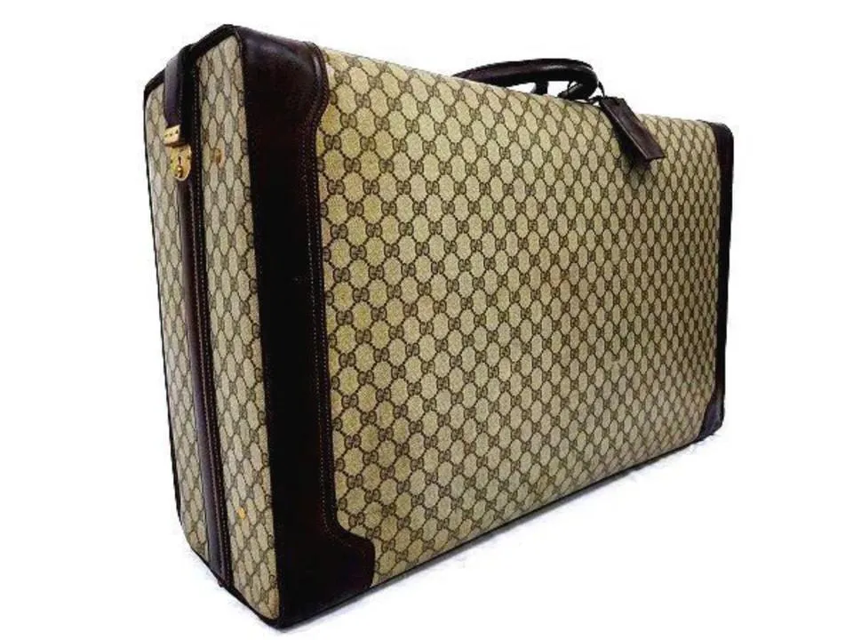 Gucci XL Supreme GG Monogram Trunk Suitcase Luggage Steamer 240691