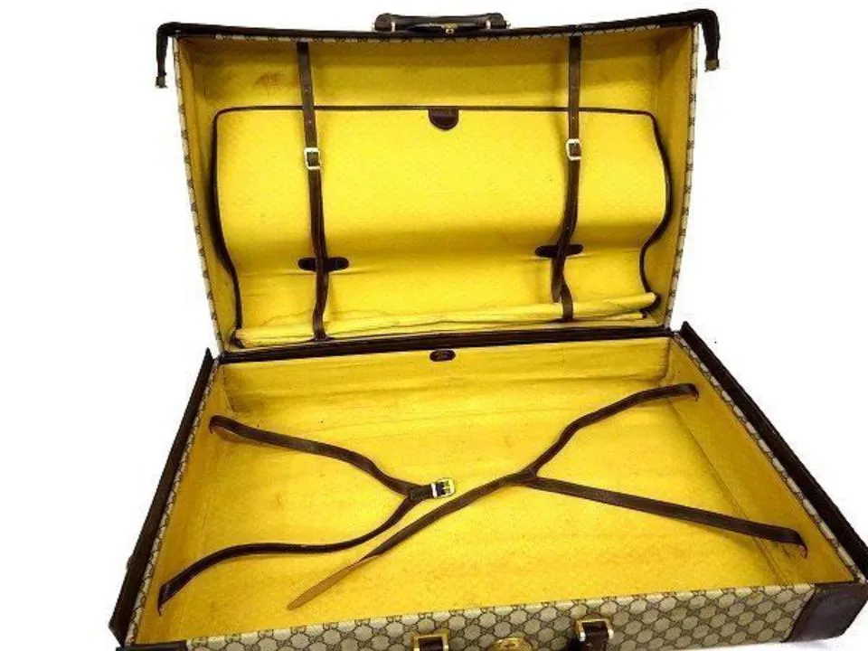 Gucci XL Supreme GG Monogram Trunk Suitcase Luggage Steamer 240691
