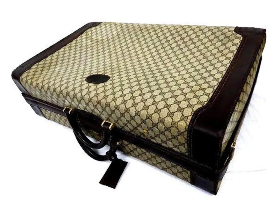 Gucci XL Supreme GG Monogram Trunk Suitcase Luggage Steamer 240691