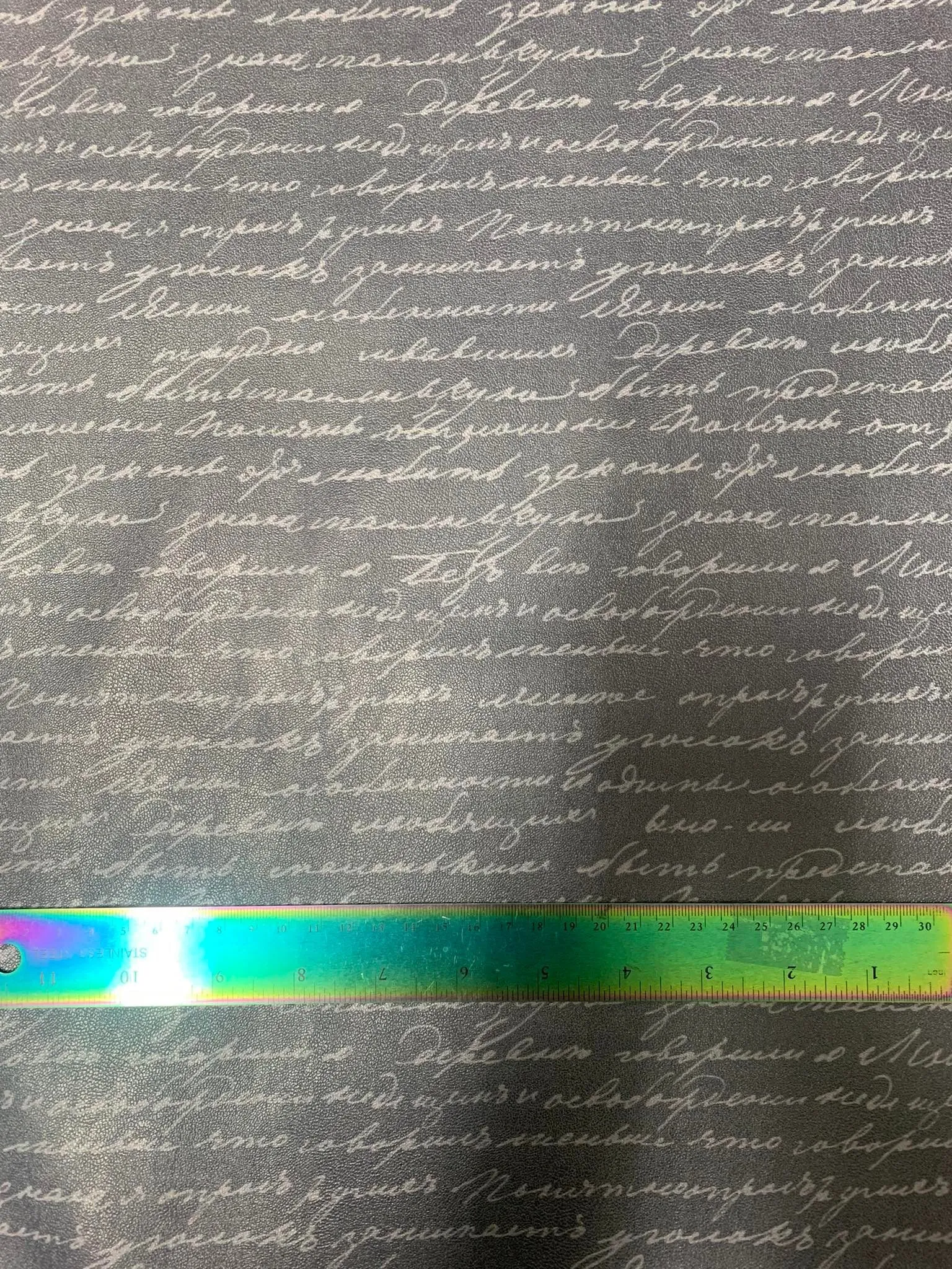 Handwriting Grey - Faux Leather