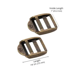 Hardware 1" Strap Adjuster Antique Brass