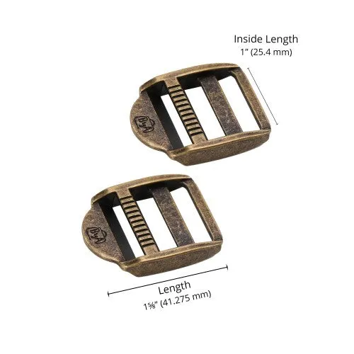 Hardware 1" Strap Adjuster Antique Brass