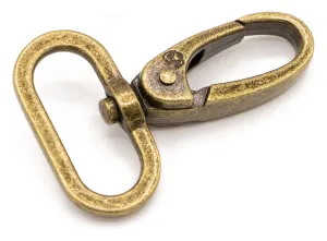 Hardware 1" Swivel Hooks--Antique Brass