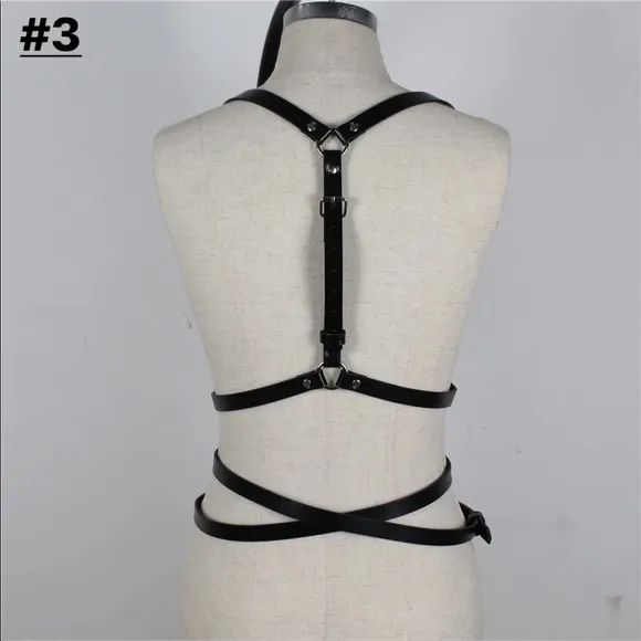 Harness Suspender Women Men Leather Belt Straps