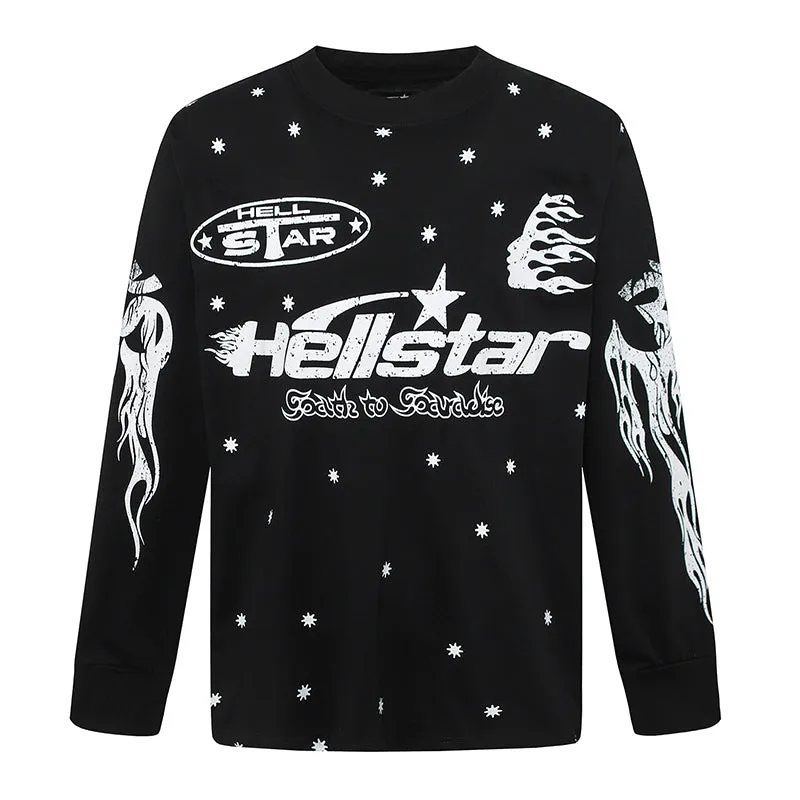 Hellstar Studios All Over Stars Long Sleeve Tee