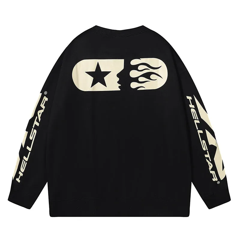 Hellstar Studios Sports Crewneck Sweatshirt Black