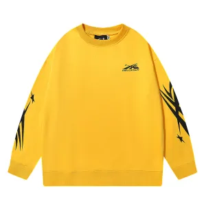 Hellstar Studios Sports Crewneck Sweatshirt Yellow