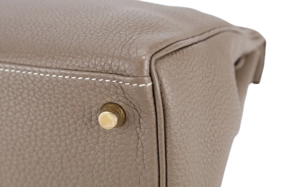 HERMES KELLY 28 RETOURNE ETOUPE TOGO GOLD HARDWARE STAMP X (2016) WITH DUST COVER, KEYS, LOCK STRAPS AND ORGANISER