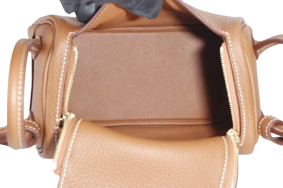 HERMES MINI LINDY STAMP B (YEAR 2024) GOLD CLEMENCE GOLD HARDWARE WITH DUST COVER