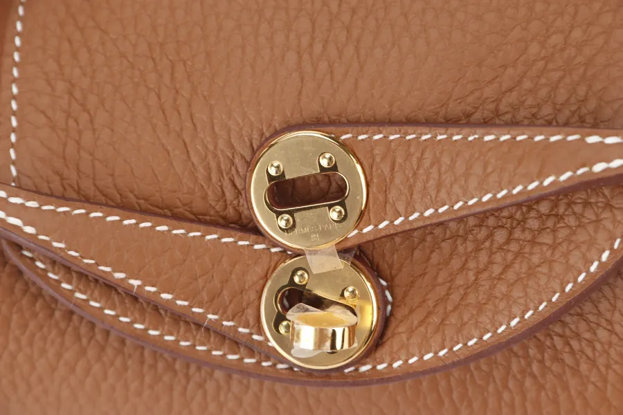 HERMES MINI LINDY STAMP B (YEAR 2024) GOLD CLEMENCE GOLD HARDWARE WITH DUST COVER