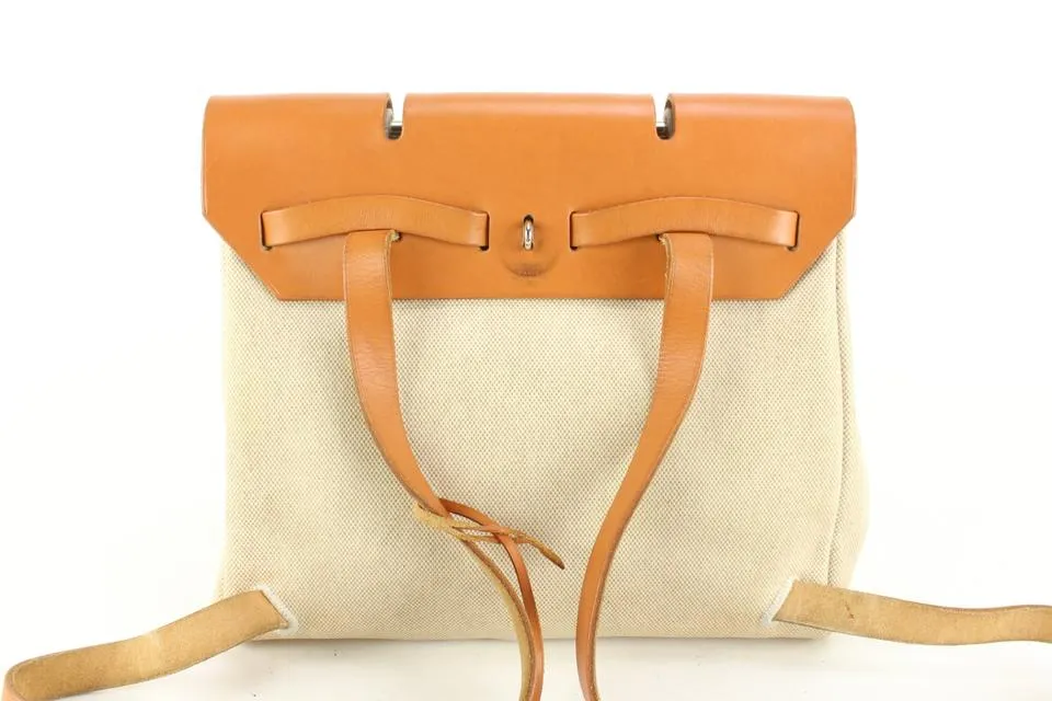 Hermès Beige Sac a Dos Herbag 2-in-1 53h429s