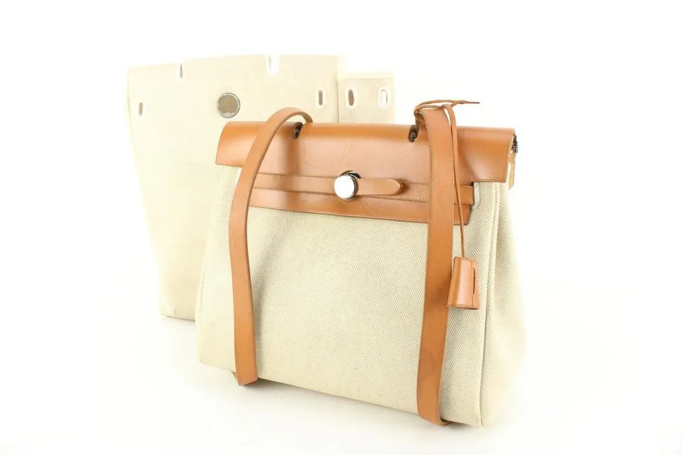 Hermès Beige Sac a Dos Herbag 2-in-1 53h429s
