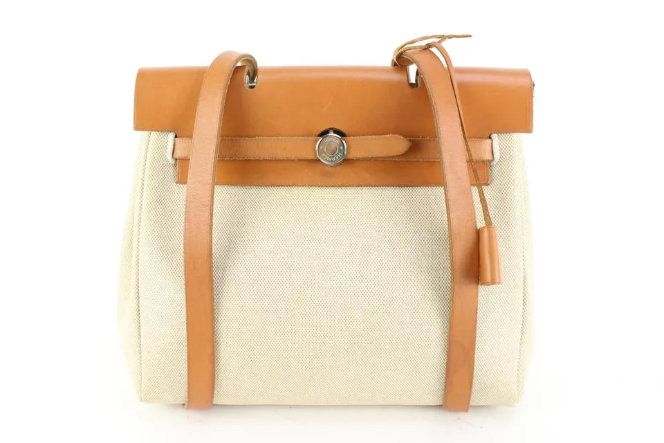 Hermès Beige Sac a Dos Herbag 2-in-1 53h429s