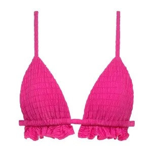 Hibiscus Scrunch Ruffle Triangle Bikini Top