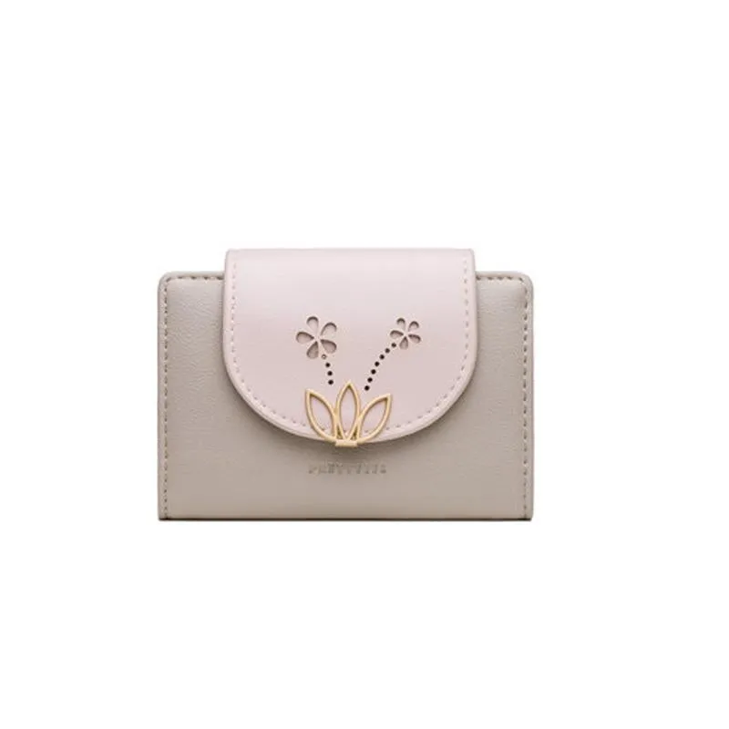 Hollow Flower Buckle Card Holder