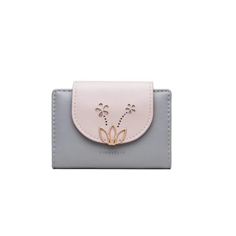Hollow Flower Buckle Card Holder