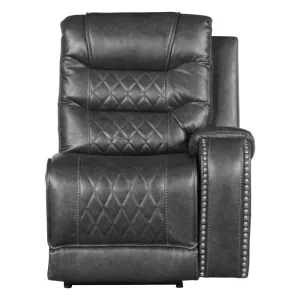 Homelegance Furniture Putnam Power Right Side Reclining Chair with USB Port in Gray 9405GY-RRPW