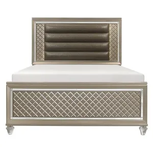 Homelegance Furniture Youth Loudon Full Platform Bed in Champagne Metallic B1515F-1*
