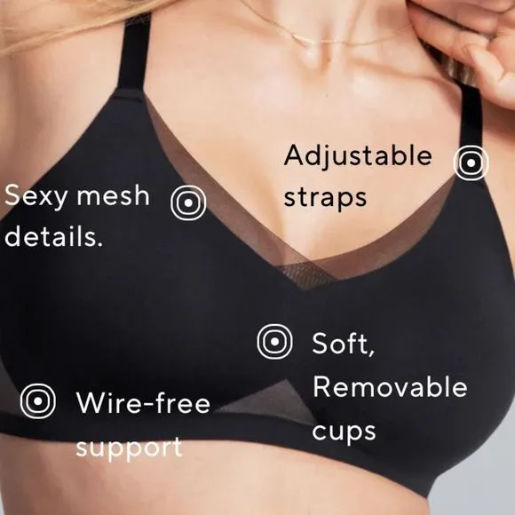 Honeylove Liftwear Crossover Bra Navy 1X NWT in packaging