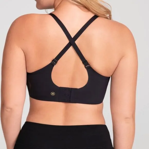 Honeylove Liftwear Crossover Bra Navy 1X NWT in packaging