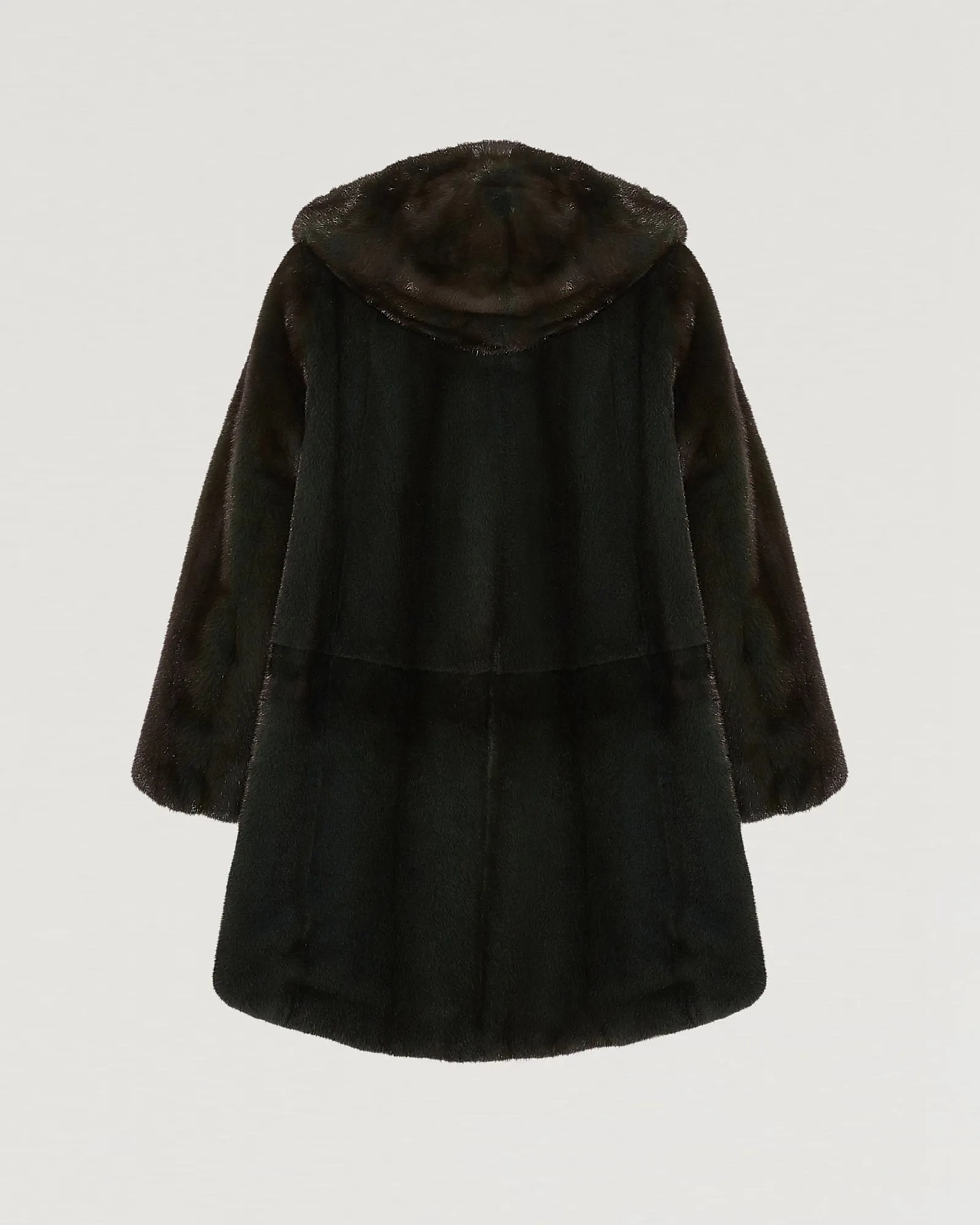Hooded Oversized Mink Coat