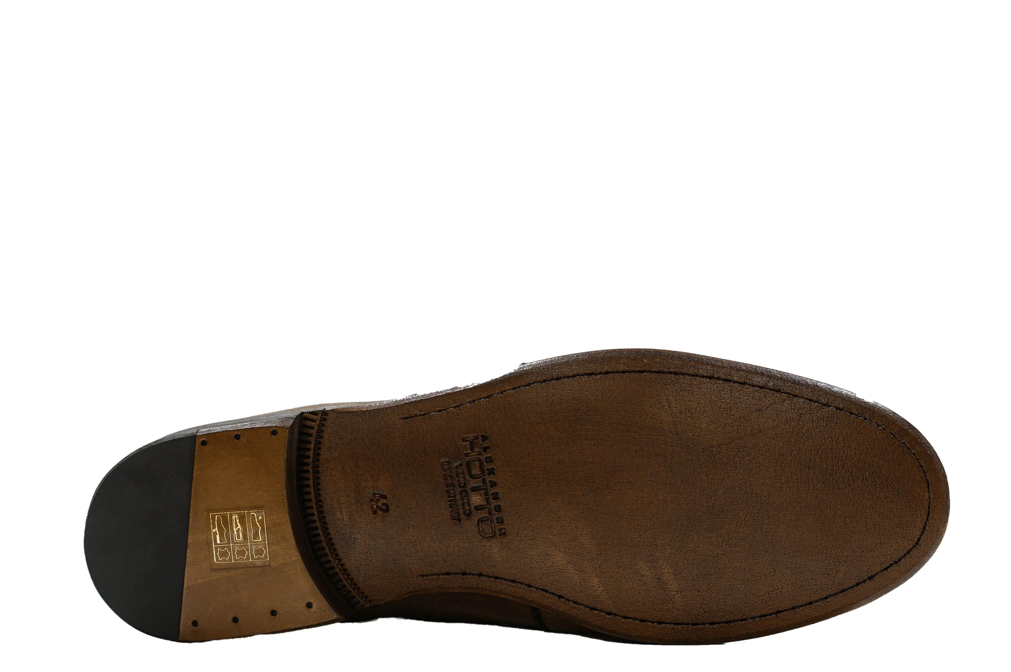 Hotto Men's Leather Brandy Tassel Loafer 63007 50% OFF